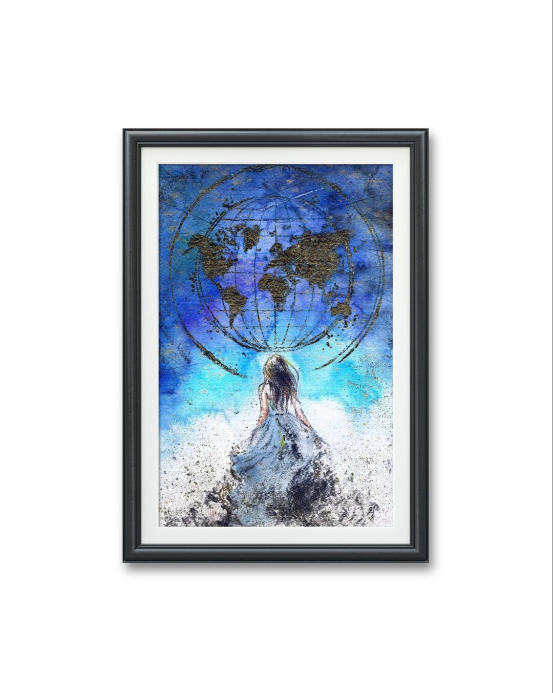 World Traveler Art PRINT, Original Watercolor Illustration Artwork Geography Map, Flying, Gold Leaf, Galaxy Wall Art Independent Courage - Etsy World Traveler Art PRINT, Original Watercolor Illustration Artwork Geography Map, Flying, Gold Leaf, Galaxy Wall Art Independent Courage - Etsy