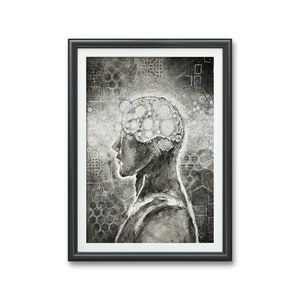 Astrología védica de Mercurio- IMPRESIÓN de arte, Ilustración original de acuarela Obra de arte Oracle deck card planeta cerebro mente conocimiento educación enseñanza