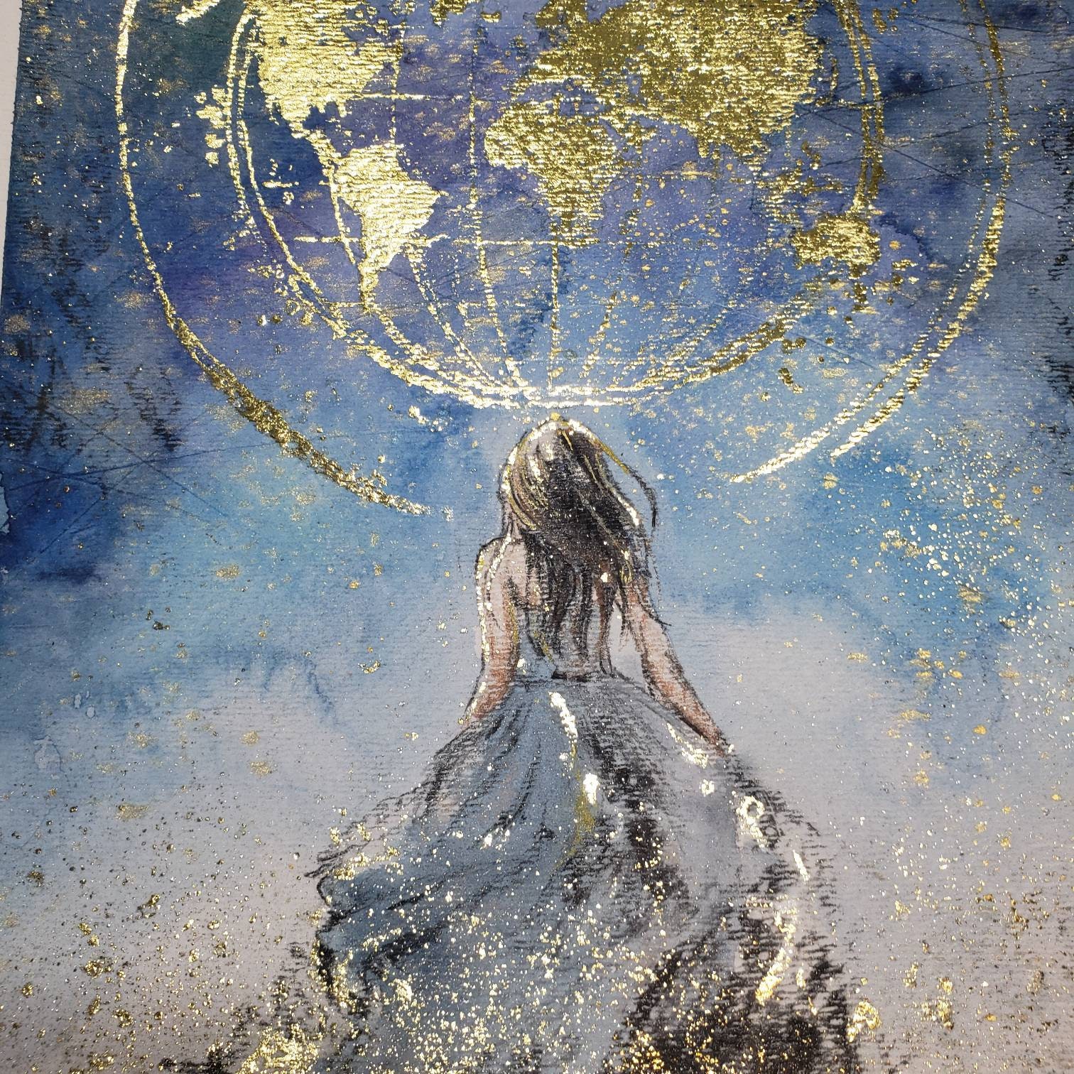 World Traveler Art PRINT Original Watercolor Illustration Etsy