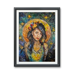 La Estrella, Astrología- Arte Impresión collage luna creciente boho galaxia gitana noche estrellada luna wiccan sueño constelaciones dormitorio Tarot