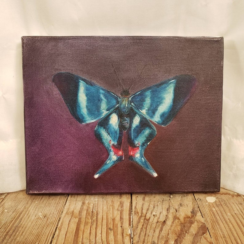 insect bug Mexican kite Butterfly Art PRINT Still Life- Original Oil Painting bathroom hallway art moth