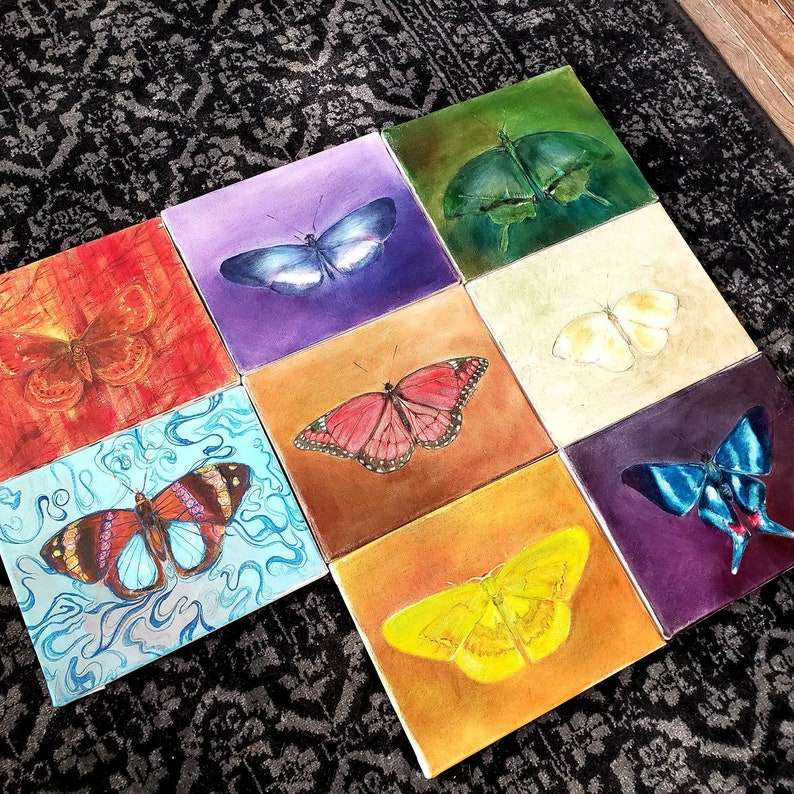 insect bug Mexican kite Butterfly Art PRINT Still Life- Original Oil Painting bathroom hallway art moth