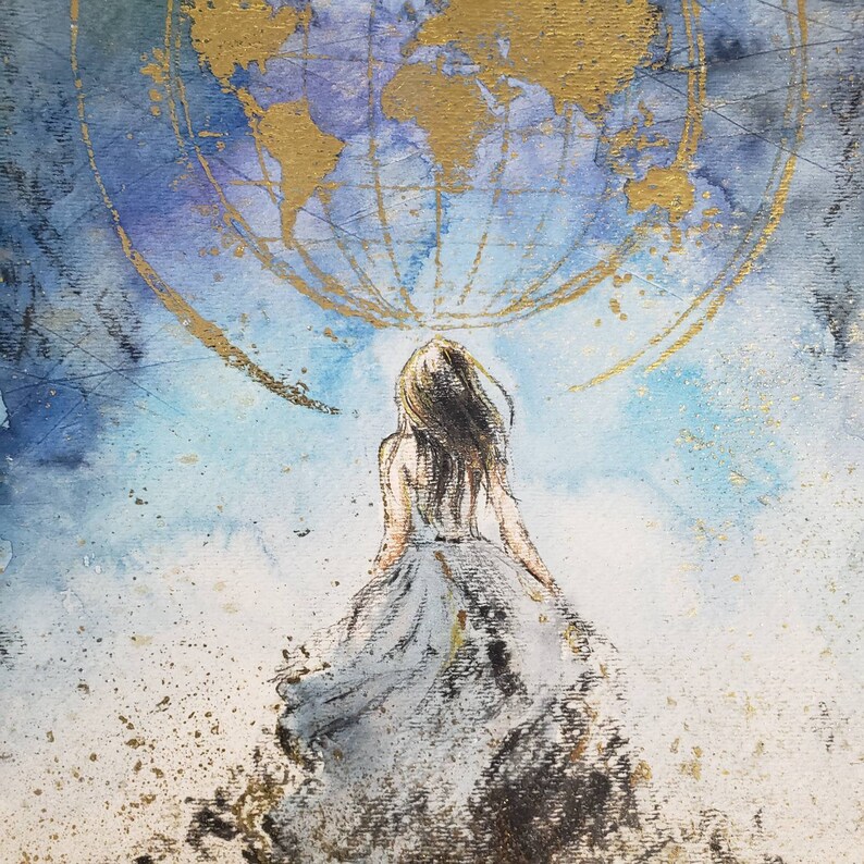 World Traveler Art PRINT Original Watercolor Illustration Etsy