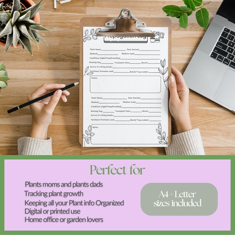 Plant Care Kit Printable - Propagation Log , Watering Tracker , Plant ...