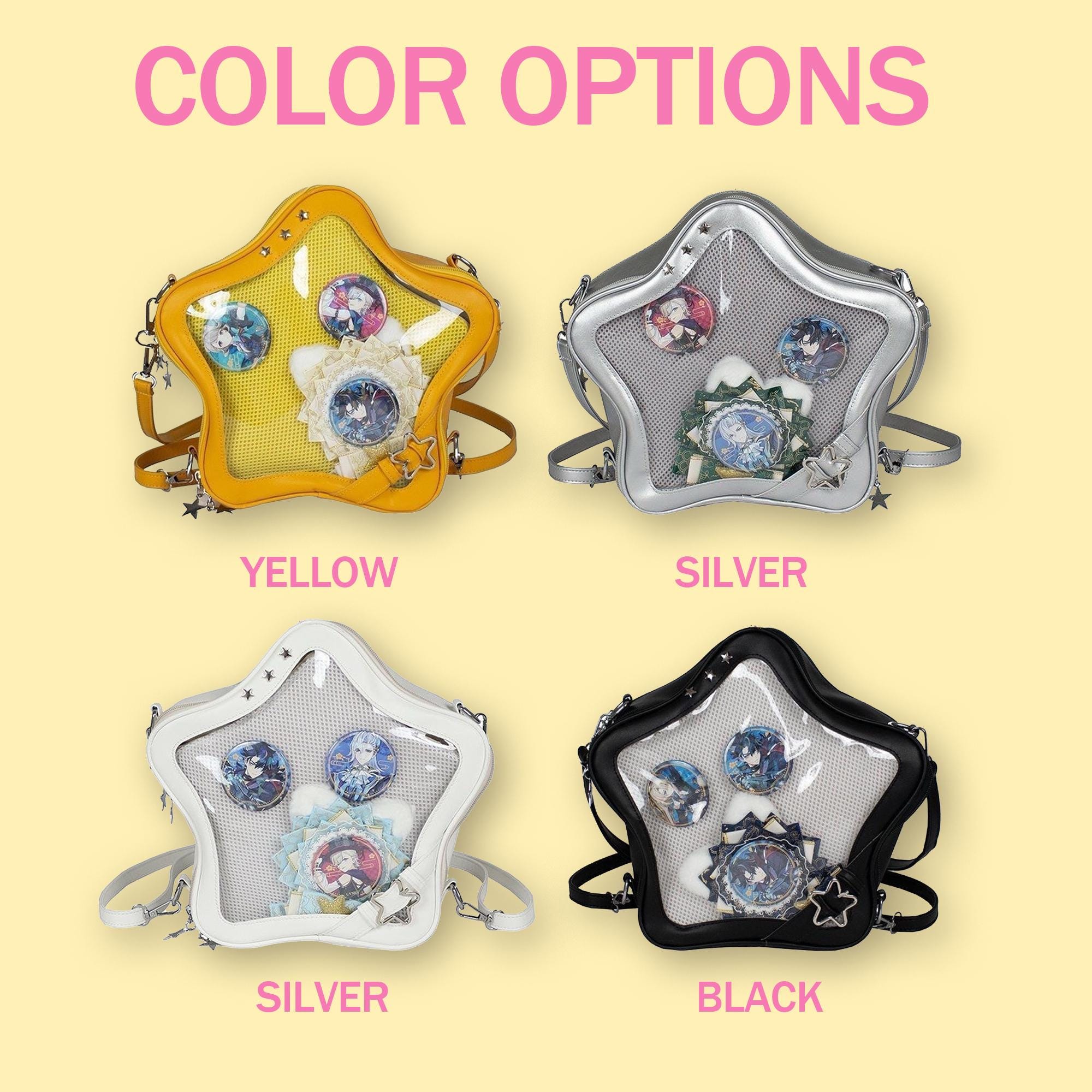 Large Star Ita Bag Crossbody –pin Display Bag | Clear Window Purse