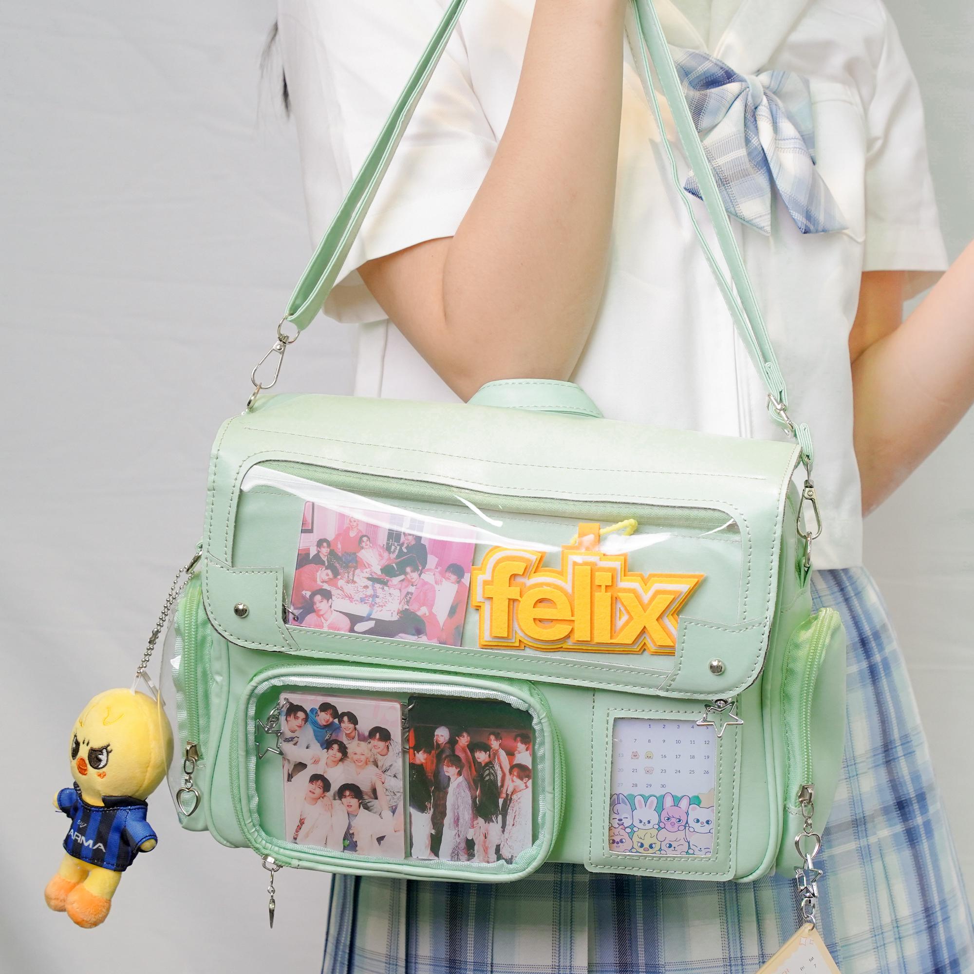 Kpop Ita Bagbackpack & Crossbody Bag Anime Ita Bag, Pin Display