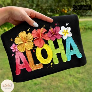 Aloha Hibiscus Summer PNG, blommig färgglad penseldragssommar, tropisk blomdesign, hej sommar, sommarsemester, Hawaii strandfamilj