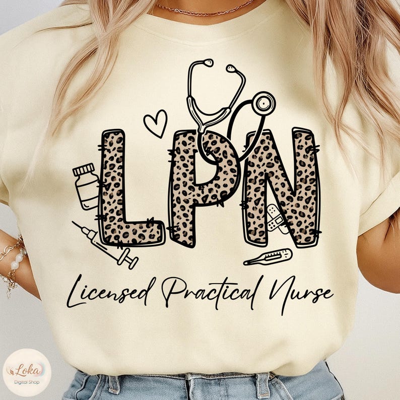 Nurse Png, LPN Nurse, Licensed Practical Nurse, Nurse Practitioner, Medical Assistant, Healthcare, Stethoscope png, Sublimation Design image 5