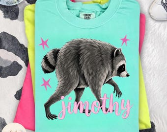 Jimothy Raccoon PNG, Brushstroke Funny Raccoon Meme Shirt Design, Preppy Jimothy, Cute Crayon Animal PNG, Raccoon Doodle, Digital Download