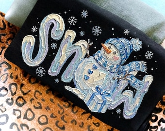 Winter Vibes png, Hand Painted Snowman , Cozy SnowFlake png, Freezin Season png, Cozy Winter png, Preppy Cold Season, Winter Snowflake png