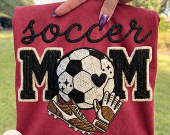 Voetbal PNG, namaakgaren Soccer Mom png, gehaakt voetbal png, speldag ontwerp png, voetbal mama png, digitale download