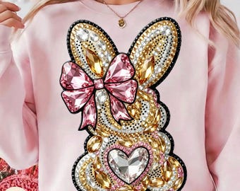 Easter Day Png, Easter Bunny Png, Rhinestone Buuny, Happy Easter, Preppy Easter Png, Funny Easter Bunny ,Digital Download