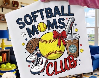 Softball Moms Club PNG, Softball Png, faux yarn Softball Mom Png, Trendy Game Day Png, Game Day Season, Softball Mama, Softball Game day Png