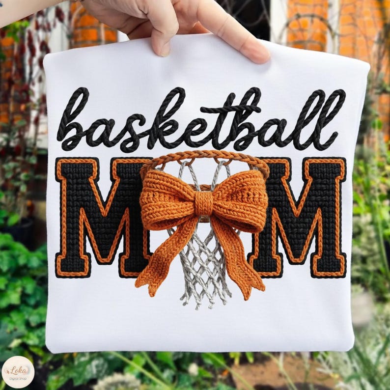 Basketball PNG, faux yarn basketball Mom Png, Crochet basketball PNG, Game day design PNG, Basketball Mama Png, Digital Download