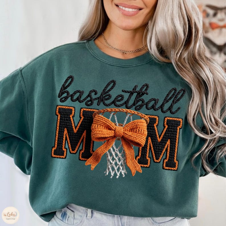 Basketball PNG, faux yarn basketball Mom Png, Crochet basketball PNG, Game day design PNG, Basketball Mama Png, Digital Download