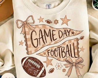Game Day Football Season PNG, Pennant Flag Touchdown Football, Fall Sports Design, Game Day Football, Vintage Football Mom, Touchdown Design