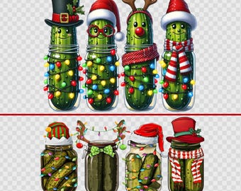 Christmas Pickles PNG Bundle, Funny Christmas Pickle Png, Funny Christmas Pickle Tree Ready To Press, Christmas Pickles,Holiday Cucumber png
