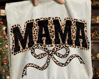 Mama Leopard png, Coquette Bow png, Leopard Mama png, Retro Mama Png, Mama png, Best mom ever Png, Mothers Day Png Sublimation