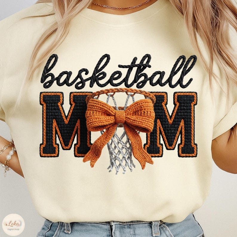 Basketball PNG, faux yarn basketball Mom Png, Crochet basketball PNG, Game day design PNG, Basketball Mama Png, Digital Download