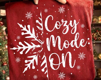 Cozy Mode On Png, Winter Vibes png, Cozy Snow Flake, Freezin Season, Retro Cozy Winter png, Preppy Cold Season, Winter Snowflake png