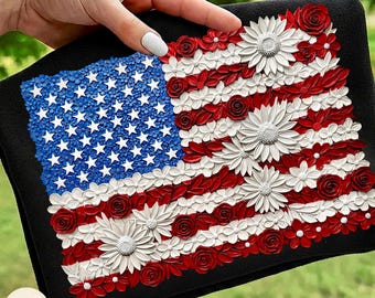 American Flag Floral PNG, Patriotic Flower USA Flag,Hand Painted America 250 Years, 4th of July Sublimation, Independence Day, Patriotic Png