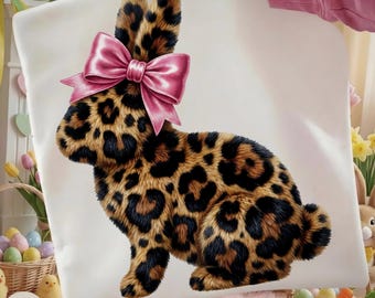 Easter Day Png, Bunny Png, Faux Yarn leopard Buuny, Happy Easter y'all, Preppy Easter Png, Funny Easter Bunny, Digital Download