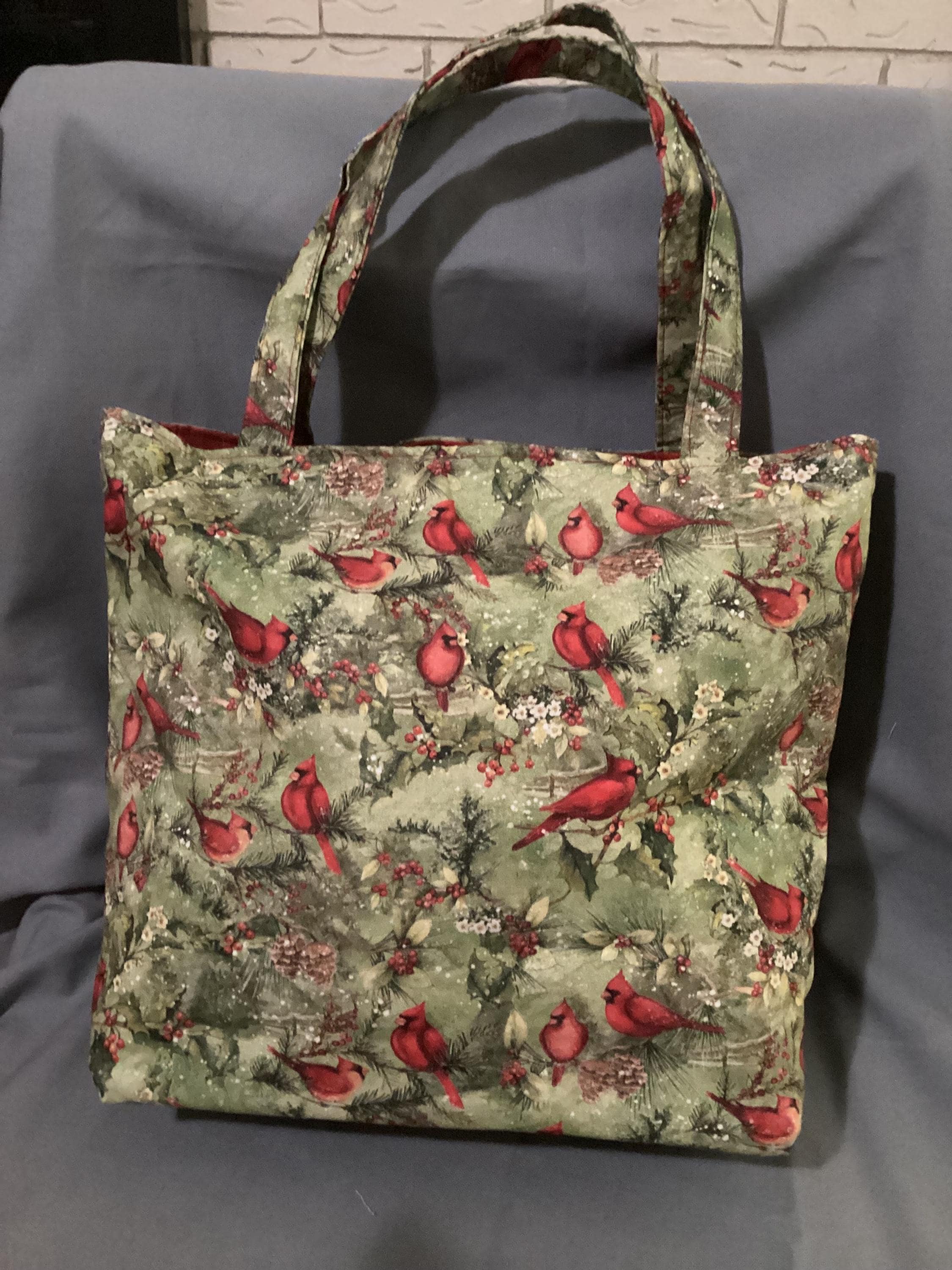 27 Best Christmas Gifts for Teachers: Show Your Appreciation 22 Christmas Cardinals handmade tote with pockets. Reversible,…