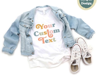 Custom Your Text Toddler Shirt, Retro Custom Text Kids Shirt, Your Custom Here, Custom Kids Shirt, Custom Text Printed, Custom Baby Bodysuit