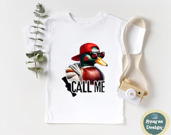 Call Me Cute Duck Hunting Toddler Tee, Kids Duck Hunter Shirt, Funny Hunting Shirt, Waterfowl Tee