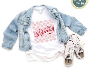 Girls Personalized Valentine's Shirt, Custom Kids Valentines Shirt, Toddler Valentine,Valentine Sweater,Retro Valentines,Kid Valentines Gift