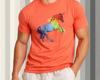 Unicorn Illustration T-shirt | Vintage Gay Animal Graphic Tee