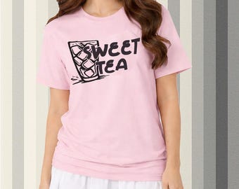 Sweet Tea Glass T-Shirt | Iced Drink Illustration, Southern Beverage