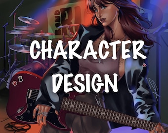 Custom Character Illustration, Original Character Art, Fantasy Character Portrait, Personalized OC Commission, Digital Novel Character