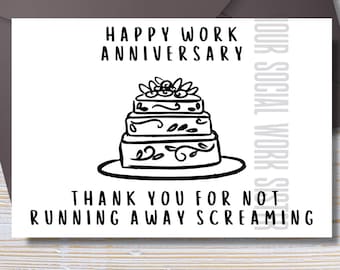 Tarjeta imprimible de feliz aniversario laboral