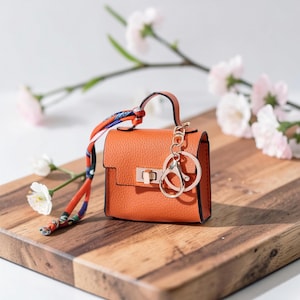 Mini PU Leather AirPods Case with Charm – Cute Protective Earphone Bag, Luxury Headphone Cover for AirPods Pro, Stylish Gift for Her
