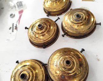 Piastra di fissaggio per paralume per restauri di lampade moderniste, in ottone e bronzo.