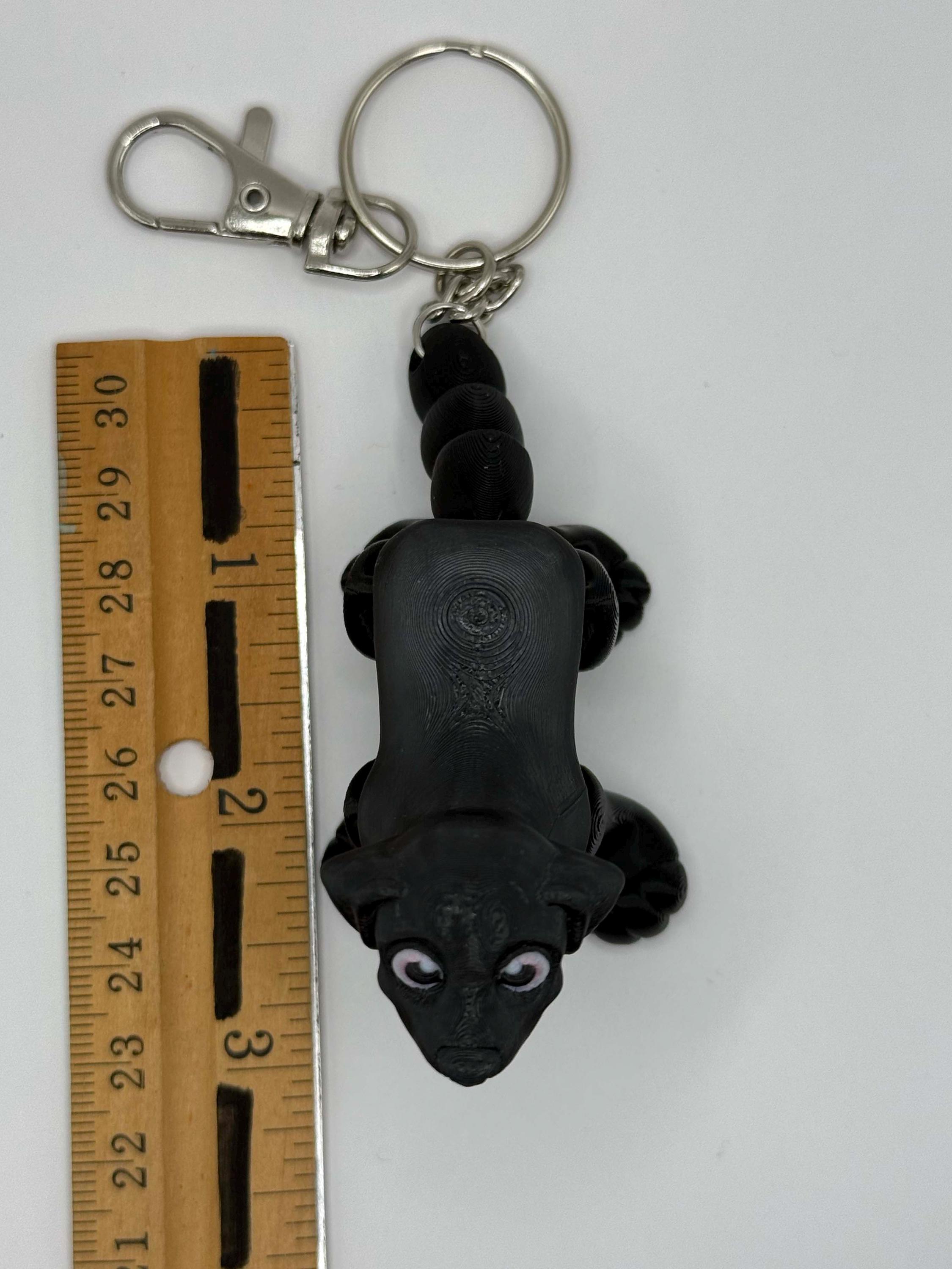 3D Printed Black Lab Keychain – Articulated Dog Backpack Clip - Etsy