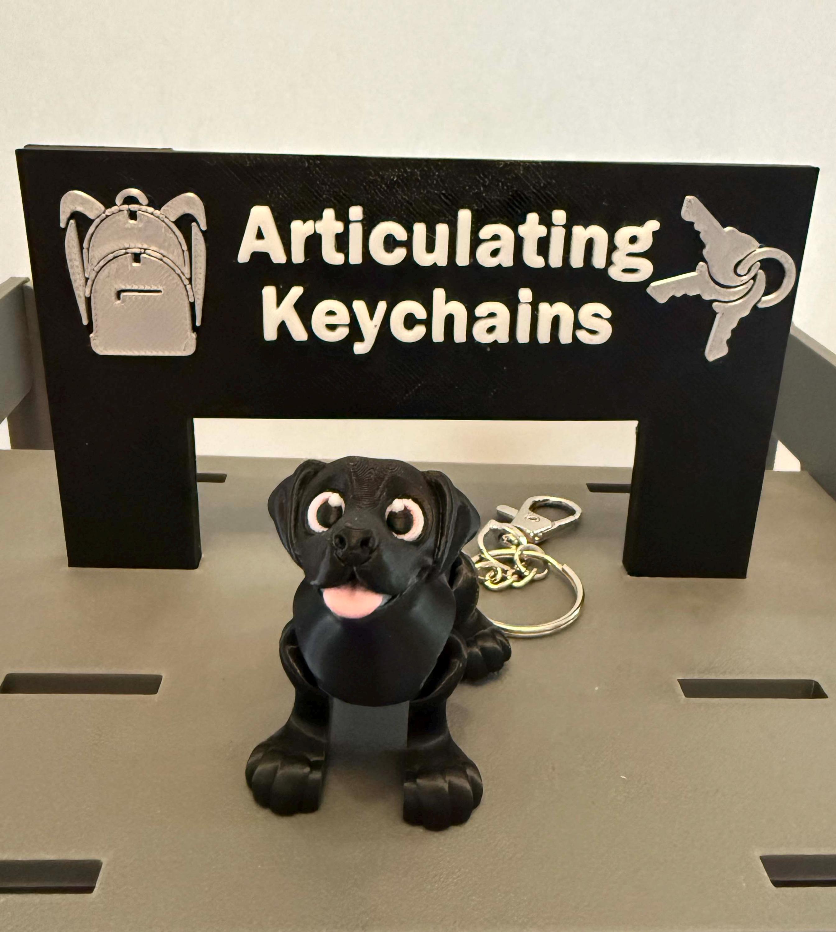 3D Printed Black Lab Keychain – Articulated Dog Backpack Clip - Etsy