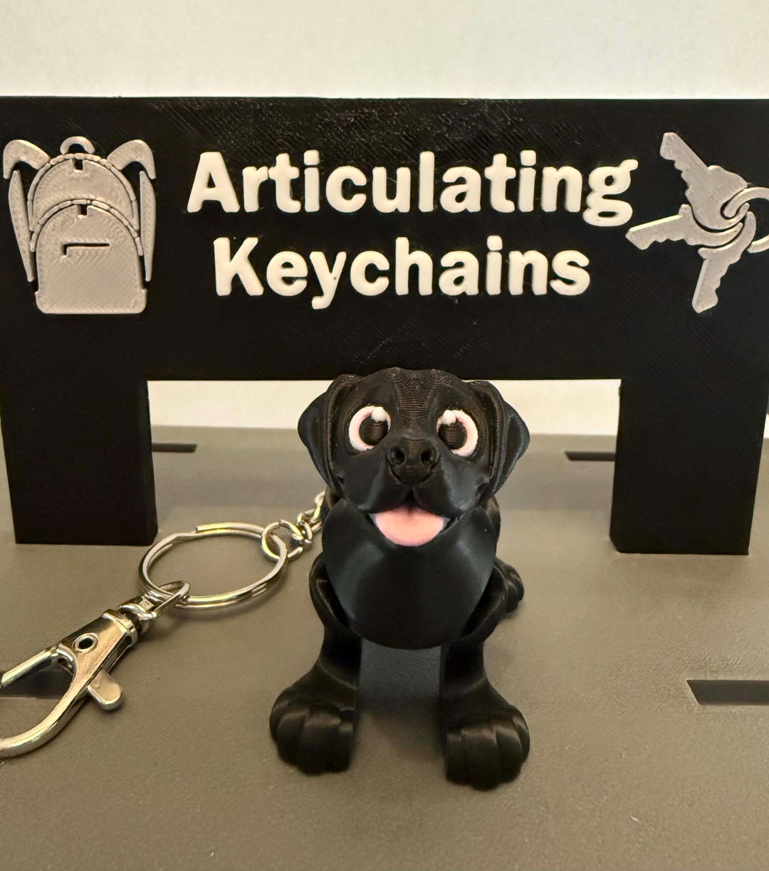 3D Printed Black Lab Keychain – Articulated Dog Backpack Clip - Etsy