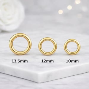 18K Gold Anhänger Schiene Verbinder, solide Gelb / Weiß / Rosegold Verschlussschlaufen (10-13.5 mm)