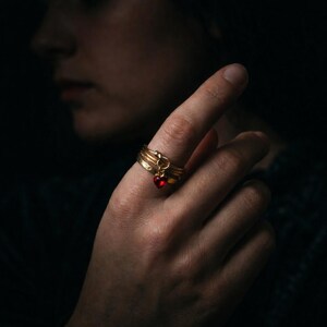 Garnet Eternity ring, 14 Karat Yellow Gold Ring, Anniversary ring, Bridesmaid ring, Natural gemstones, January birthstone, cabochon, Custom Vintage Baguette Garnet Ring: Solid Gold Stackable Wedding Band 14K Gold Filled Gemstone Rings // 3mm Birthstone on Hammered or Smooth Band Vintage Simple Garnet Wedding Band, Half Eternity Ring, Yellow Gold Minimalism Stackable Matching Ring, Bridal Ring, Birthstone Pave Ring Garnet Birthstone Dainty Unique Minimalist Ring, Delicate 14K Gold January