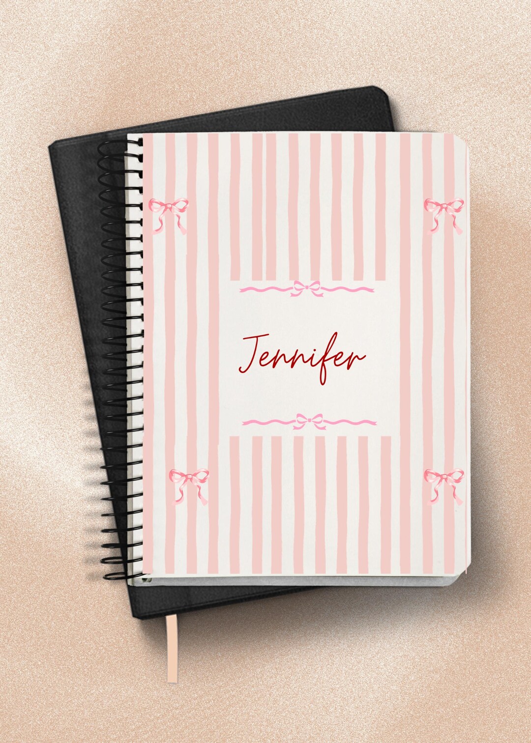 Personalized Pink Journal for Women | Custom Name Notebook Aesthetic ...