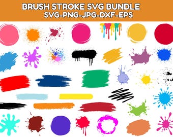 Paint Brush Stroke svg, Paint Brush svg, Paint splatter svg, Paint stroke svg, keychain svg, cricut svg, svg bundle, laser cut file