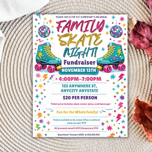 Editable Family Skate Night Flyer Template: Roller Skating Fundraiser (Canva, Digital Download) Family Skate Night Flyer: Retro Neon Canva Template, Colorful Roller Skating Event Let's Roll Roller Skate Birthday Party Invitation Template, ANY AGE Daisy Birthday Invite Retro Roller Rainbow Girl Birthday Skate Party Ava Editable Family Skate Night Flyer: Roller Skating Fundraiser (Instant Download)