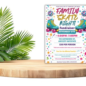 Editable Family Skate Night Flyer Template: Roller Skating Fundraiser (Canva, Digital Download) Family Skate Night Flyer: Retro Neon Canva Template, Colorful Roller Skating Event Let's Roll Roller Skate Birthday Party Invitation Template, ANY AGE Daisy Birthday Invite Retro Roller Rainbow Girl Birthday Skate Party Ava Editable Family Skate Night Flyer: Roller Skating Fundraiser (Instant Download)