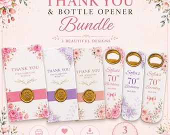 Personalized Wedding Bottle Opener Favors, Birthday Party favors for Adults, Bottle Opener Favors with Thank You Card, Wedding Party Favor
