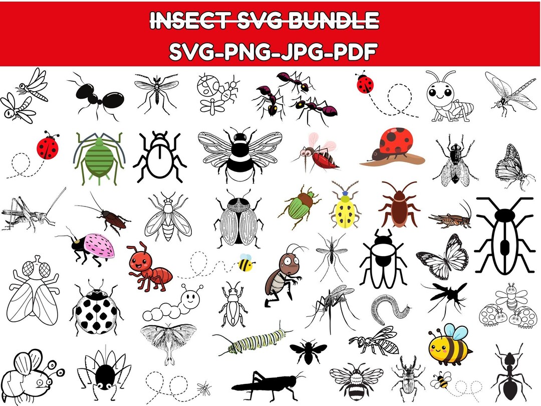 Insects Racing Svg Insect SVG Bundle: Silhouette, Clipart, Cut Files (digital Download) - Etsy