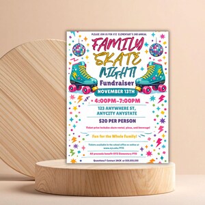 Editable Family Skate Night Flyer Template: Roller Skating Fundraiser (Canva, Digital Download) Family Skate Night Flyer: Retro Neon Canva Template, Colorful Roller Skating Event Let's Roll Roller Skate Birthday Party Invitation Template, ANY AGE Daisy Birthday Invite Retro Roller Rainbow Girl Birthday Skate Party Ava Editable Family Skate Night Flyer: Roller Skating Fundraiser (Instant Download)
