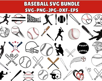 Baseball SVG Bundle – Editable Baseball Graphics for Shirts, Tumblers & Decals – Baseball Clipart Svg Png Dxf Pdf Instant Download
