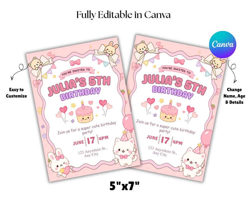 kawaii birthday invitation, pink birthday invite, editable kawaii invite, cute birthday template, canva birthday invitation, pink kawaii party, printable birthday invite, digital invitation template, cute pink invite, kawaii party invitation, editable party invite, instant download invite, girly birthday invitationkawaii birthday, pink birthday invite, kawaii invitation, editable invite, cute birthday card, canva invitation, printable invite, girly birthday, pastel birthday, instant download